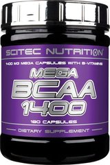 БЦАА Scitec Nutrition Mega BCAA 1400 180 таблеток мега