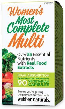 Вітаміни для жінок Webber Naturals Womens Most Complete Multi 90 капсул