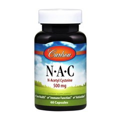 N-ацетилцистеин Carlson Labs NAC 500 mg 60 капсул