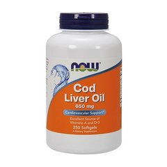 Жир печінки тріски Now Foods Cod Liver Oil (250 капс) нау дуфс
