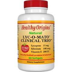 Лікопін + Селен + Вітамін Е, Clinical Trio, Lyc-O-Mato, Healthy Origins, 60 желатинових капсул