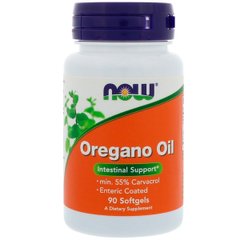 Масло Орегано, Oregano Oil, NOW, 90 гелевих капсул