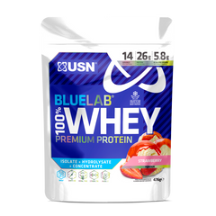 Сироватковий протеїн USN Blue Lab 100% Whey Premium Protein 476 г strawberry