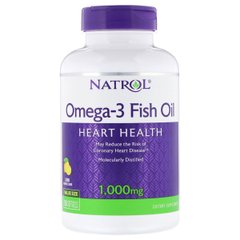 Омега-3 Рыбий Жир 1000 мг, Omega-3 Fish Oil, Natrol, 150 желатиновых капсул