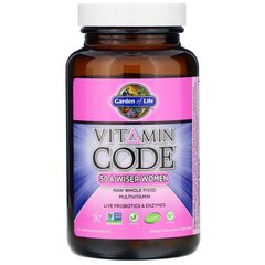 Женские Мультивитамины 50+, Vitamin Code, Garden of Life, 120 вегетарианских капсул