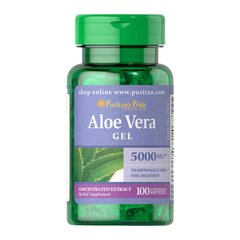 Екстракту Алое вера Puritan's Pride Aloe Vera Gel 5000 mg (100 капсул)