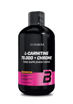 Л-карнітин + хром BioTech L-Carnitine 70 000+ Chrome 500 мл апельсин