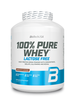 Сироватковий протеїн концентрат BioTech 100% Pure Whey Lactose Free (2270 г) шоколад