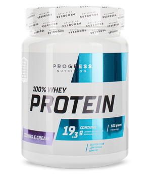 Сывороточный протеин концентрат Progress Nutrition 100% Whey Protein 500 г Печенье и крем