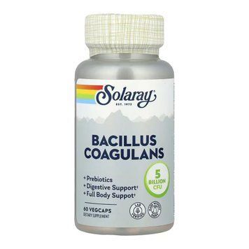 Пробиотики и пребиотики Solaray Bacillus Coagulans 5 Billion CFU 60 вег. капсул