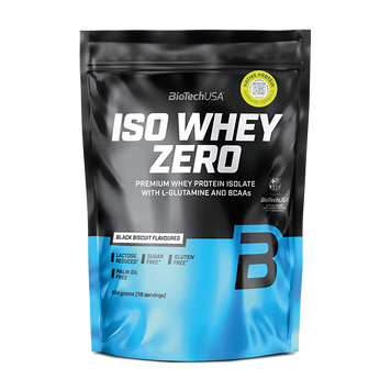 Сывороточный протеин изолят Biotech Iso Whey Zero 454 грамм бисквит