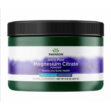 Магний цитрат Swanson Magnesium Citrate Powder 100% Pure 244 г