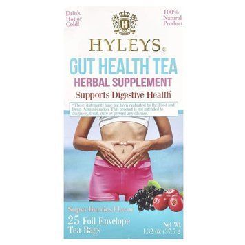 Hyleys Tea, чай для здоров&rsquo;я кишечника, суперягоди, 25 чайних пакетиків у фользі, 37,5 г 1,32 унції