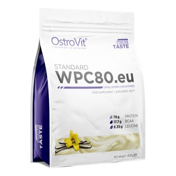 Сироватковий протеїн концентрат OstroVit Standard WPC 80 (900 г) Vanilla