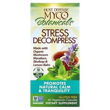 Грибы для снятия стресса, MycoBotanicals, Stress Decompress, Fungi Perfecti, 60 вегетарианских капсул