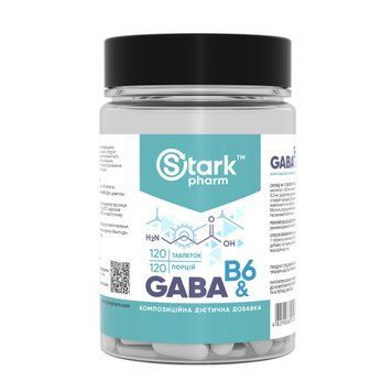 ГАМК та В6 Stark Pharm GABA & B6 500 mg 120 Таблеток