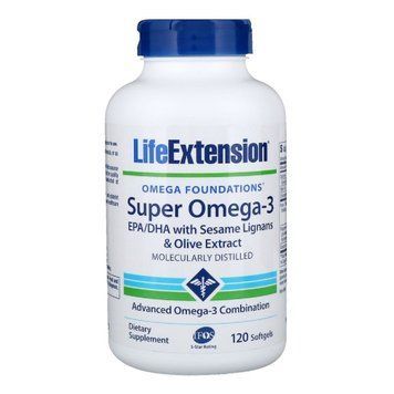 Супер Омега-3, Omega Foundations, Super Omega-3, Life Extension, 120 желатинових капсул