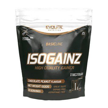 Гейнер для набору маси Evolite Nutrition IsoGainz 1000 г chocolate peanut