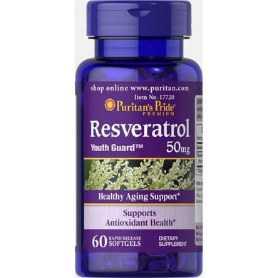 Антиоксидант Ресвератрол Puritan's Pride Resveratrol 50 mg (60 капс)