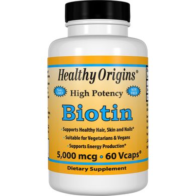 Биотин Healthy Origins Biotin 5000 mcg 360 вег. капсул