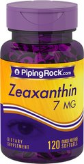 Зеаксантин Piping Rock Zeaxanthin 7 mg 120 капсул