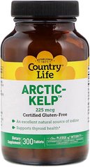 Ламинария Country Life Arctic-Kelp 225 mcg 300 таблеток