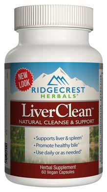 Натуральний Комплекс для Підтримки та Захисту Печінки, LiverClean, RidgeCrest Herbals, 60 гелевих капсул