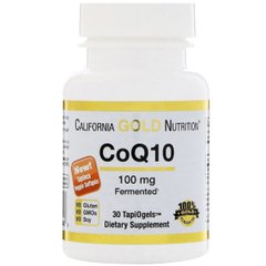 Коензим Q10, CoQ10, California Gold Nutrition, 100 мг, 30 вегетаріанських Таблеток