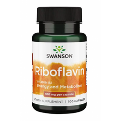 Витамин Б рибофлавин Swanson Riboflavin Vitamin B-2 100mg 100 капсул