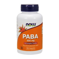 ПАБК Now Foods PABA 500 mg 100 капсул