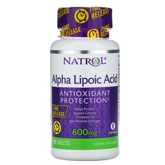 Альфа-ліпоєва кислота Natrol Альфа-ліпоєва кислота 600 мг таблетки 45