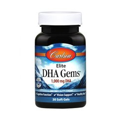 Докозагексаеновая кислота Carlson Labs Elite DHA Gems 1000 мг 30 капсул
