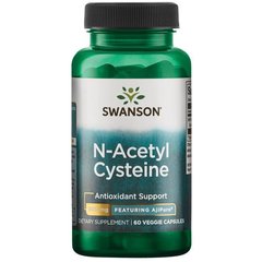 N-Ацетилцистеїн Swanson N-Acetyl L-Cysteine ​​600 mg 60 капсул