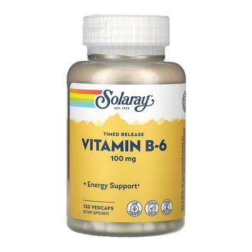 Вітамін B-6 Solaray Vitamin B-6 100 mg 120 вег. капсул
