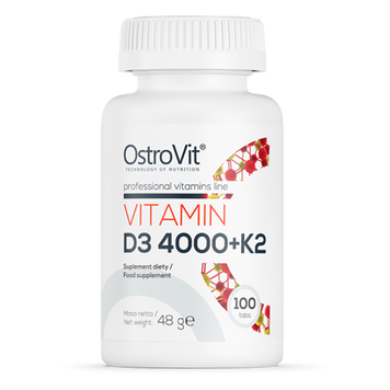 Витамин Д3 + K2 OstroVit Vitamin D3 4000 + K2 100 таблеток
