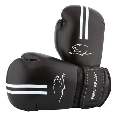 Боксерські рукавиці PowerPlay 3016 Чорно-Білі 8 унцій