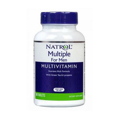 Вітаміни для чоловіків Natrol Multiple For Men With Green Tea & Lycopene 90 таб
