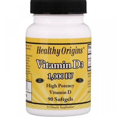 Витамин д3 Healthy Origins Vitamin D3 1000 IU 90 капсул