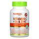 Комплекс вітамінів NutriBiotic Vitamin C+D3 & Zinc 100 капсул
