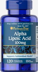 Альфа-липоевая кислота Puritan's Pride Alpha Lipoic Acid 100 mg 120 капсул