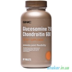 Глюкозамін хондроїтин GNC Glucosamine 750 Chondroitin 600 60 таб