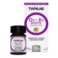 Витамин д3 + к2 Twinlab D3 + K2 Dots 1000 IU (25 mcg) 60 таблеток