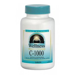 Витамин С-1000, Wellness, Source Naturals, 50 таблеток