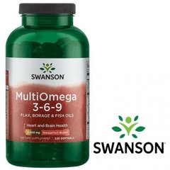 Омега 3 Swanson Omega 3-6-9 220 капсул