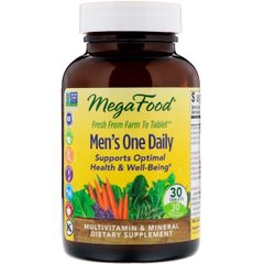 Мультивітаміни для чоловіків, Men's One Daily, MegaFood, 30 таблеток
