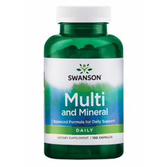 Комплекс витаминов Swanson Multi and Mineral 100 капсул