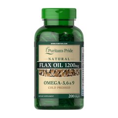 Омега 3-6-9 Puritan's Pride Flax Oil 1200 mg Omega 3-6-9 200 капсул