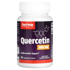 Кверцетин, 500 мг, Quercetin, Jarrow Formulas, 30 вегетерианских капсул