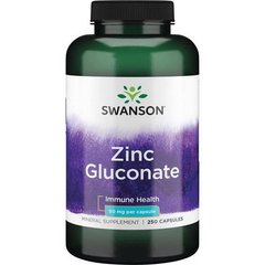 Цинк глюконат Swanson Zinc Gluconate 50 mg 250 капсул