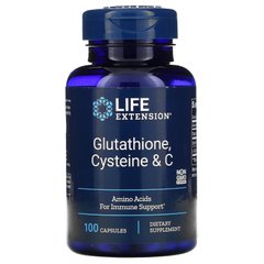 Глутатион цистеин и витамин С Life Extension (Glutathione Cysteine & C) 100 капcek